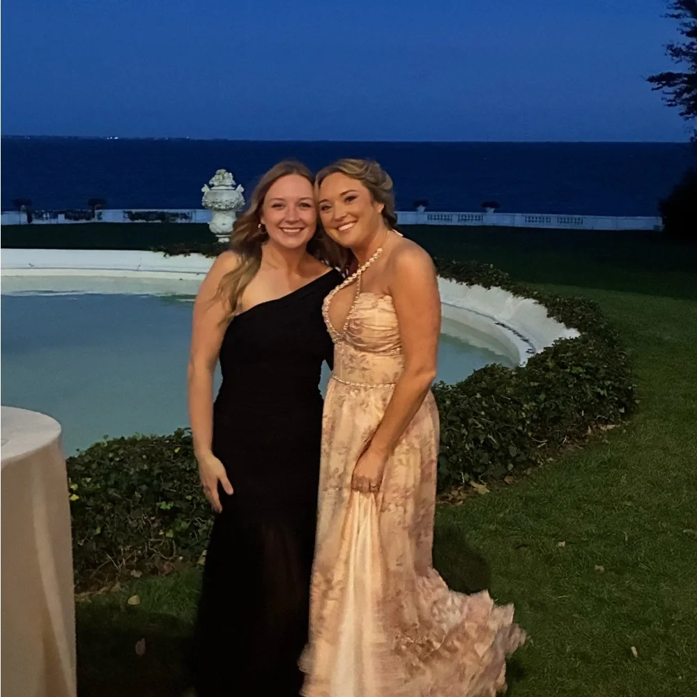 V. Chapman - Scarlette Dress in Peach Tapestry with Pearl Accents - Picture 5 of 9